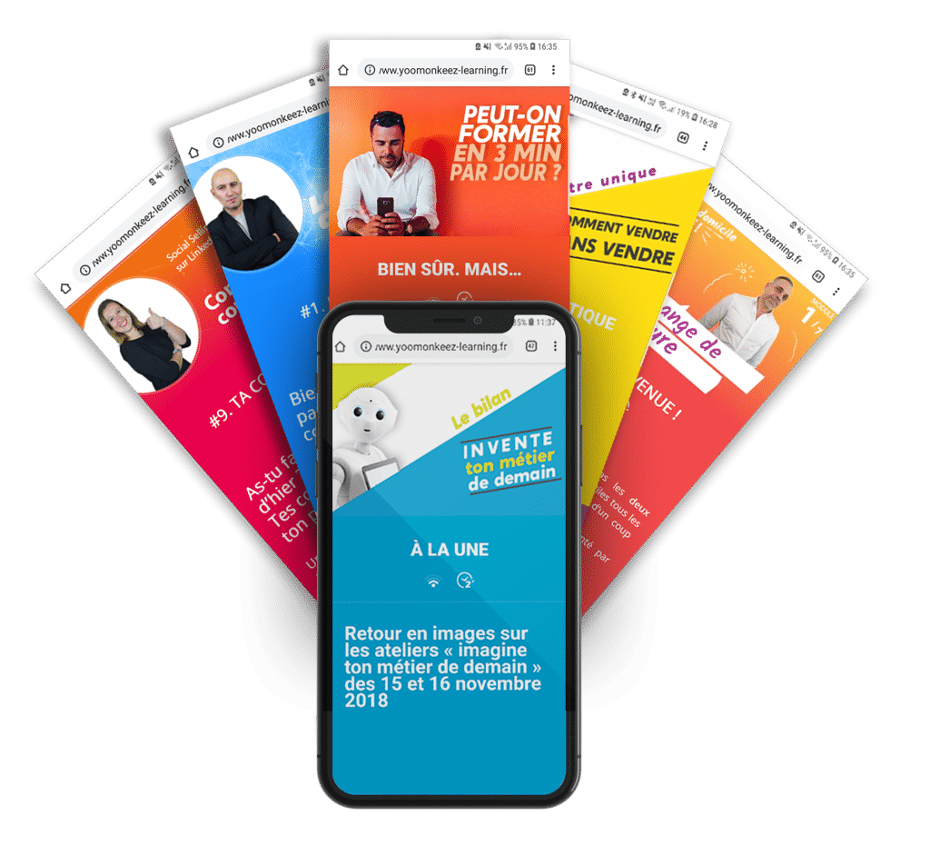 iPhoneX-dock Aperçu du début plusieurs stimulation en microlearning