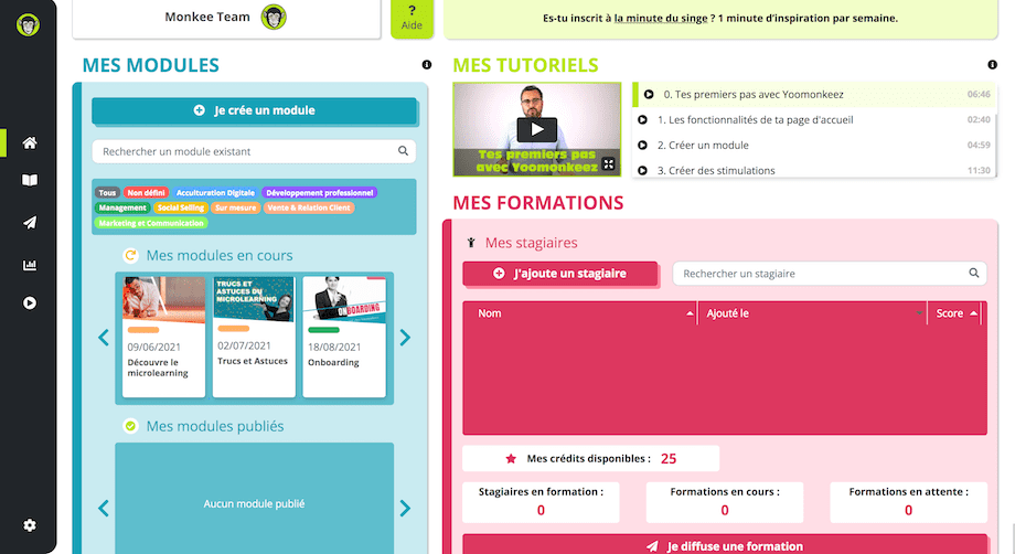 Plateforme microlearning